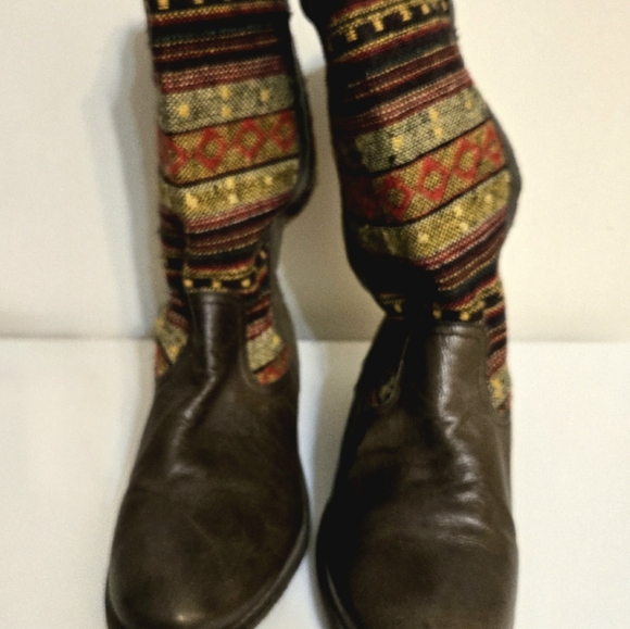 Steve Madden P Brooks brown leather boots Aztec - Picture 3 of 4